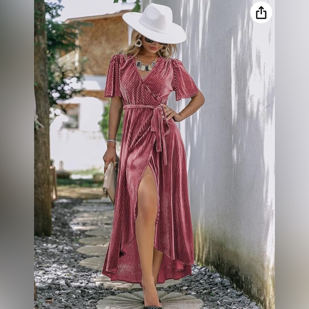 Simple High Low Wrap Dress